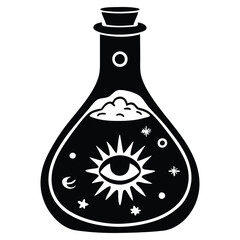 Laboratory Beaker Chemist Icon, Science Research Symbol for Chemistry Experiments, STEM Education, and Classroom Learning Resources