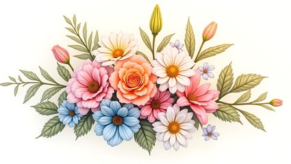 bouquet of flowers isolated