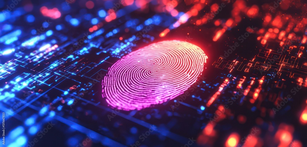 Poster ultraviolet light enhances fingerprint scanning, showcasing advanced verification technologies.