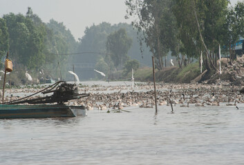 ships and vessels on waterways