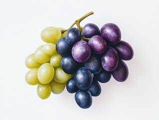 Fototapeta premium Bunch of Grapes Isolated on White Background
