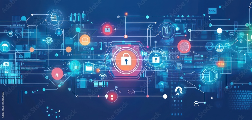 Poster digital visualization strategies to protect sensitive information from cyber threats.