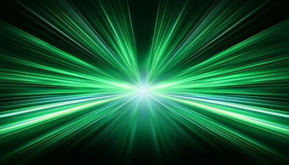 スピード感のあるテクノロジーのコンセプト画像、緑色の光の抽象的な背景画像。（Speed ​​technology concept image, green light abstract background image.）
