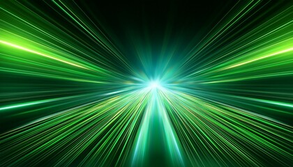 Obraz premium スピード感のあるテクノロジーのコンセプト画像、緑色の光の抽象的な背景画像。（Speed ​​technology concept image, green light abstract background image.） 