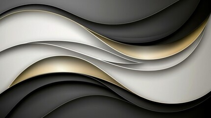Elegant black and white wave design reflecting minimalistic aesthetics and modern artistic approaches in visual art