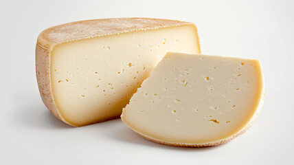 Hard cheese isolated on white background
