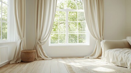 Bright Room, Natural Light, Cozy Interior