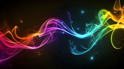 Obraz premium Abstract Colorful Waves of Light and Energy