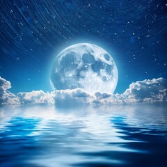 moon and clouds