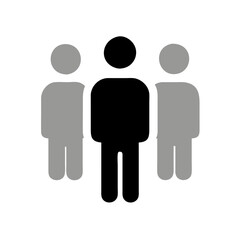 Group of three people with one highlighted person