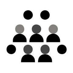 Hierarchical group structure with multiple people