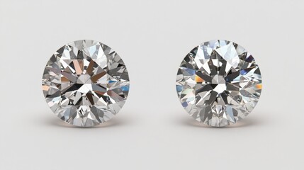 Side-by-side clarity comparison of flawless vs included diamonds under magnification.