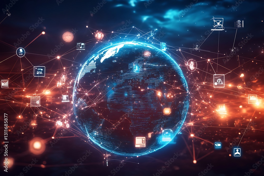 Poster global network connectivity and data exchange