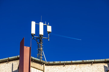 Obraz premium Antenna for receiving terrestrial television, radio, military device for eavesdropping