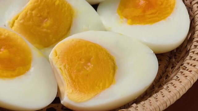 Close-up of a boiled egg