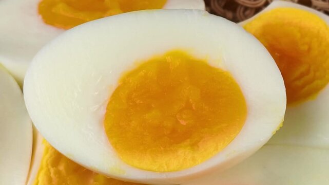 Close-up of a boiled egg