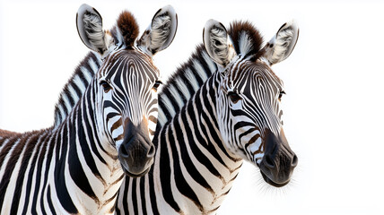 Fototapeta premium Zebra isolated on white background 