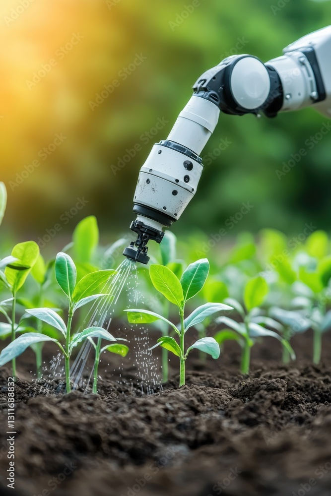 Poster robotics in agriculture with futuristic ai applications.