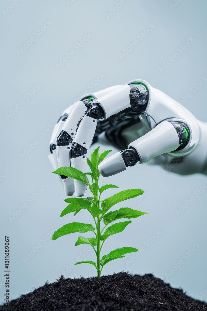 Poster robotics in agriculture with futuristic ai applications.