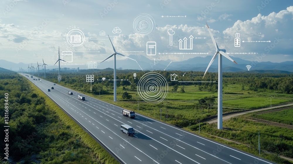 Poster advanced power distribution system with ai powered grid optimization and renewable energy in a susta