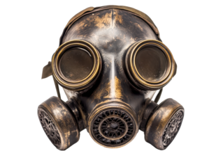 Isolated Steampunk Gas Mask