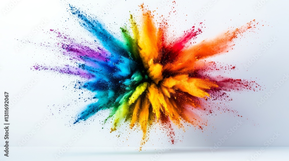 Aufkleber colorful explosion of paint is depicted in the image, with each color representing a different emoti