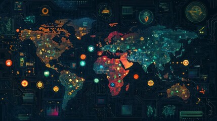 Global Network Data Map