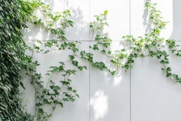Cissus vine climbing gracefully along a modern wall in a stylish indoor space