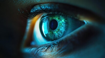 Fototapeta premium Close Up View Of A Human Eye In Detail