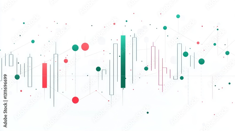Poster abstract stock chart background, data visualization, modern design