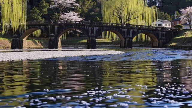 Stone Bridge Spring in Onsen Town