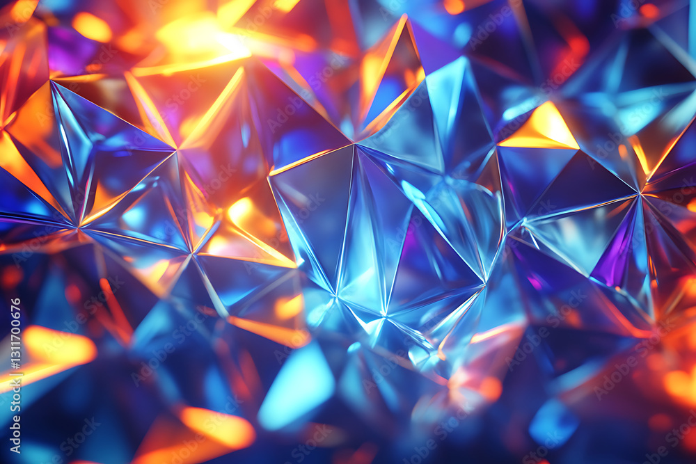 Poster dynamic light reflections abstract background digital art vibrant colors close-up visual concepts fo