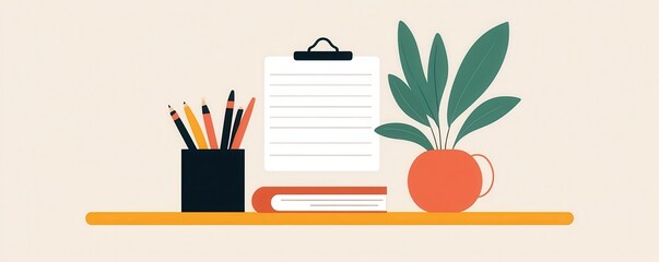 Weekly timetable with customizable slots, featuring icons for different subjects and activities, allowing flexibility in planning