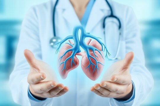 Doctor Holding Human Lungs