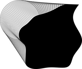 Organic shape ripple circular concentric. Modern graphic design element