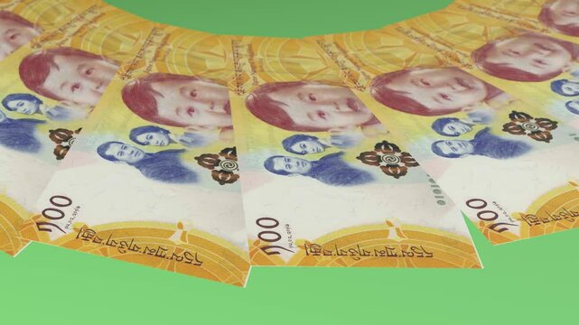 Classy Looping Design 100 Ngultrum Curency of Bhutan