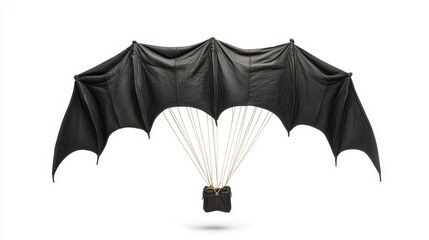 Black Bat Parachute with Wings in a Studio Setting for Photography Use