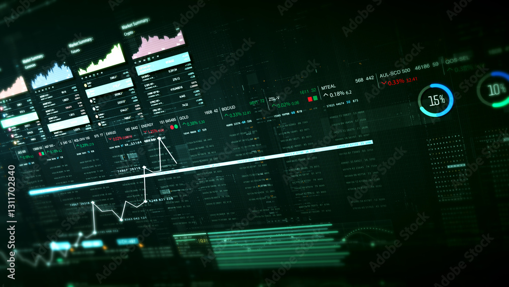 Poster dynamic data visuals for business info graphics, animated charts, and data-driven insights for a bus