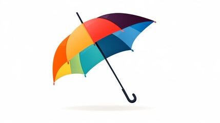 Colorful Umbrella with Vibrant Panels for Rainy Weather Decoration