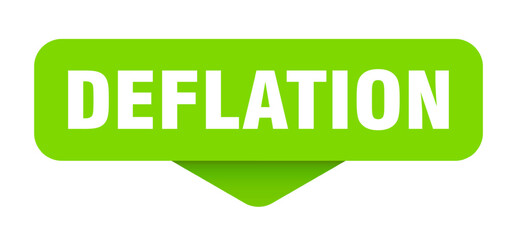 deflation sticker. deflation sign on transparent background