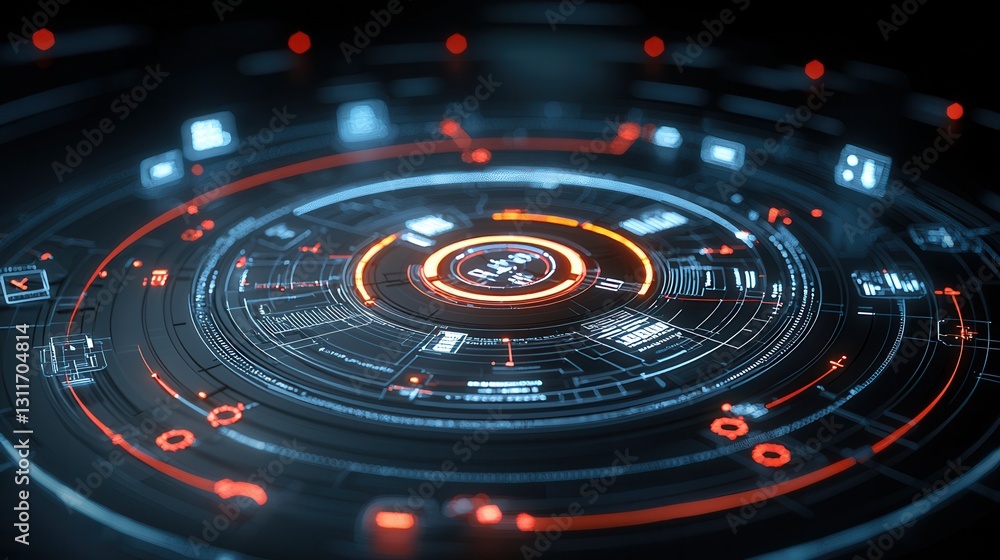 Poster hyper detailed and futuristic digital control dashboard interface for a centralized smart grid syste