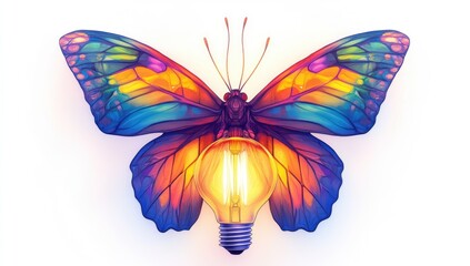 Light bulb with flora design