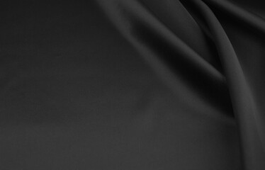 Texture black satin, silk background