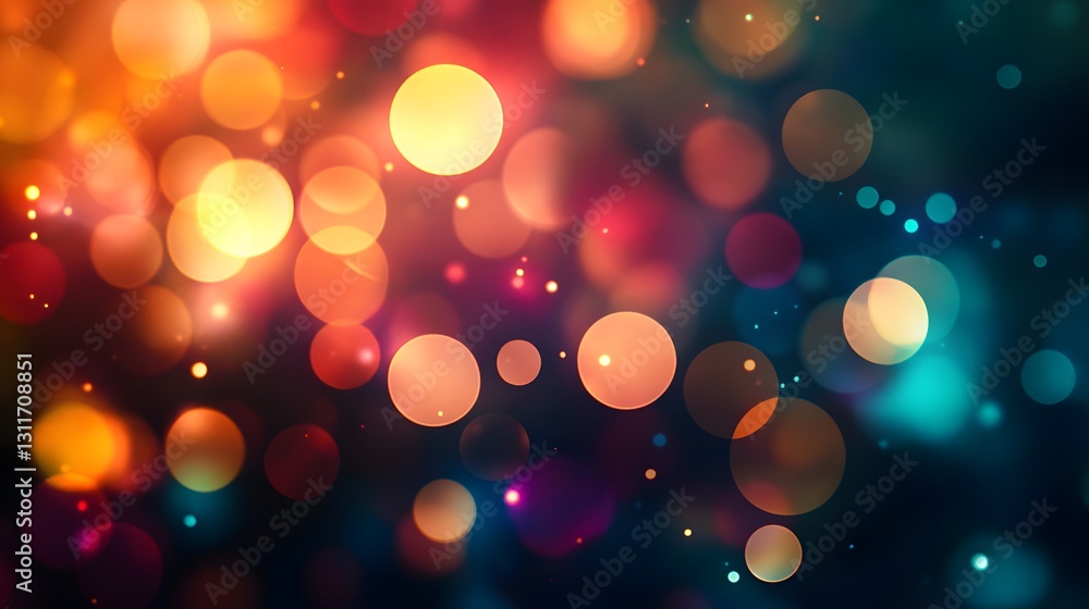 Poster abstract colorful bokeh lights background image