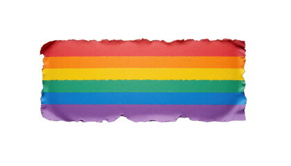 Obraz premium Vibrant Rainbow Flag on Transparent Background