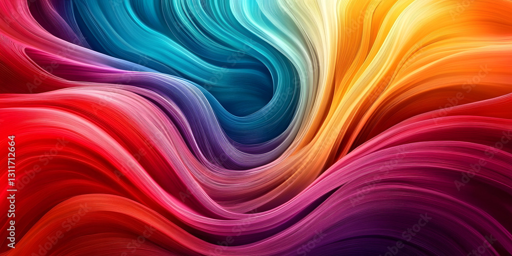 Poster color flow. edges of color flowing in a direction.