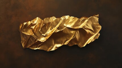 Obraz premium Shimmering Gold Foil Texture with Realistic Wrinkles