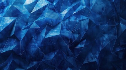 Obraz premium Dark blue geometric shape abstract wall futuristic grid pattern creativity gradient.