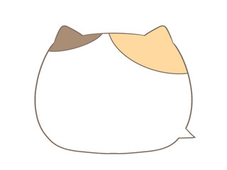 かわいい三毛猫の吹き出し