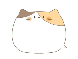 かわいい三毛猫の吹き出し